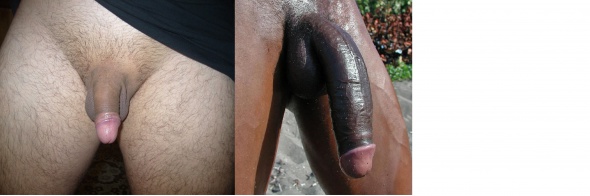 590px x 196px - Me and my small penis compared to Big Black Cock - Amateur Interracial Porn